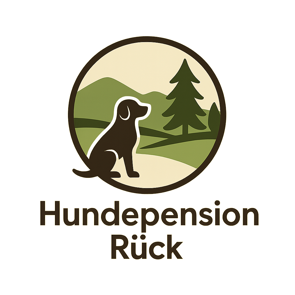 Logo generiert mit Prompt: modern minimal vector logo for a brand called 'Hundepension Rück'. Keywords: schöne hundepension in der natur